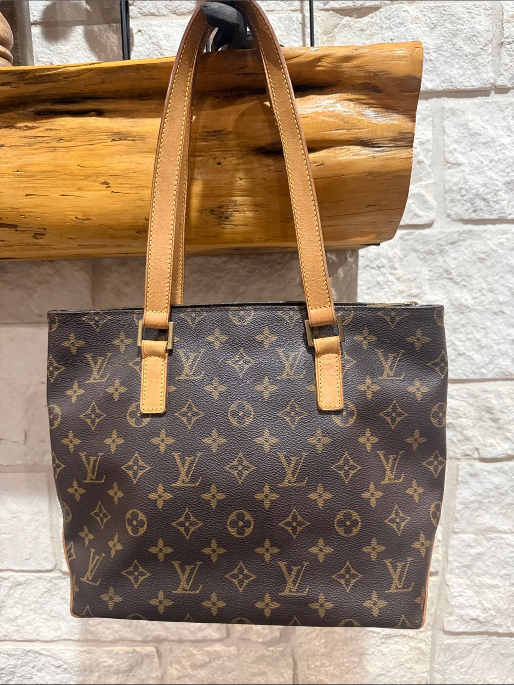 Louis Vuitton Monogram Cabas Canvas Brown Tote
